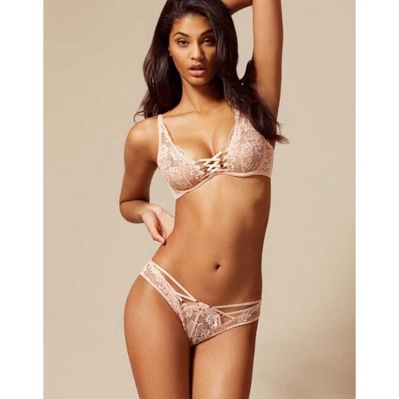 Agent Provocateur Essie Nude 2-piece Set: Bra 34DD/ Brief AP2 Small - Picture 1 of 15
